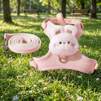 Cat Vest Harness and Leash Adjustable Set, Soft Breathable Pet Harness for Outdoor Walking, Reliable Fastening for Small Kittens