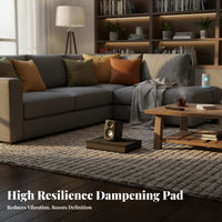 2 Pieces Stable Weighted Base Surround Sound Speaker Stand Non-Slip Feet Floor Speaker Stand Cable Management Home Theater Accessory Easy Assembly for Living Room
