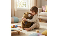 Sitting Groundhog Stuffed Animal Huggable Toy Adorable for Bedside Decor