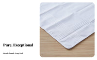 White Cotton Handkerchief Absorbent Gender-Neutral Cotton Hand Towel Soft
