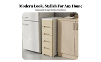 With Wheels Narrow Space Cabinet Effortless-Glide Drawers Multi-Layer Plastic Drawer Organizer Sturdy Construction Narrow Plastic Organizer Strong Load-Bearing for Homeowners, Renters, Students, Kitchen, Small Areas, Bathroom, Laundry Room