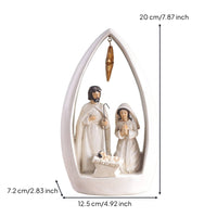 Tabletop Nativity Scene Religious Nativity Ornament Arched Statue Indoor for Display Cabinets