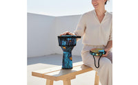 Portable 10 Inch Djembe Drum Comfortable Rounded Rim PVC Tribal Drum Tuning-without Tuning for Beginners