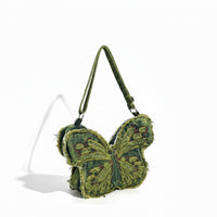 Denim Butterfly Bag Lightweight Edgy Design Butterfly Purse Convertible Shoulder Backpack for Young Women