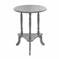 Small Round Corner Table Classic Design Round End Table Space Saving for Balcony, Bedroom
