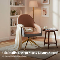 Comfortable Seating Upholstered Swivel Armchair Luxury Aesthetic Dining Chair Modern Design Indoor Furniture High-Resilience Cushion for Design Enthusiasts, Interior Designers, Restaurant, Meeting Room, Reception Area, Kitchen