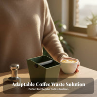 Long-Lasting ABS Plastic Espresso Knock Box Anti-Slip Base Coffee Knock Box Shock-Absorbing for Coffee Professional S, Home Brewers, Cafe