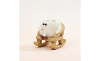 Cute Planter with Rocking Chair Base Whimsical Rocking Chair Planter Playful Succulent Pot Happy for Office, Shelf