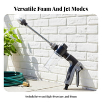 Foam Cannon Wand Switchable Rinse and Rich Lather for Vehicle Detailing