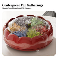Rotating Snack Tray with Lid Light Luxury Design Rotating Snack Container