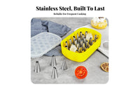 25 Pieces Piping Tip Set Includes Storage Box Piping Tips Set Food Grade Stainless Steel Frosting Tips for Amateur Baker S, DIY Projects, Bakery