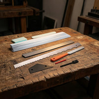 Guitar Maintenance Kit Versatile Guitar Luthier Setup Tool Kit Professional Notched Straight Edge for Guitarists, Beginners, Workshop, Home Studio