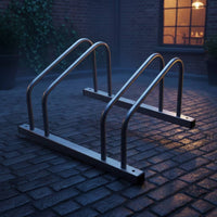 Floor Bike Rack Heavy-Duty Bike Parking Rack Bike Stand with Wheel Slots Gray Bike Parking Stand Space-Saving for Cyclists