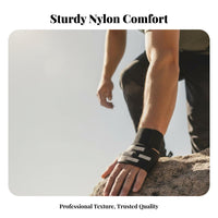 Wear-Resistant Rappelling Hand Pad Aviation Aluminum Claws Climbing Rope Grip Pad Durable Ridged Hand Grip Lightweight for Rock Climbers, Mountaineers, High-Altitude Workers, Mountaineering, Caving, Working at Height, Construction