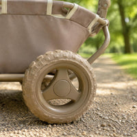 Foldable Pull Cart Padded Grip Foldable Wagon Metal Frame Transport Gear