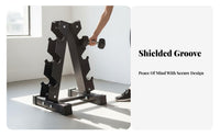 Space Saving Angled-Frame Dumbbell Rack Stable Design Multi-Tier Weight Stand Heavy-Duty Vertical Dumbbell Stand Anti-Slip Feet for Women, Home Gym