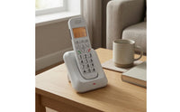 Backlit LCD Cordless Landline Telephone Numeric Keypad Handset Phone Memory Keys Base Station Phone Call Buttons