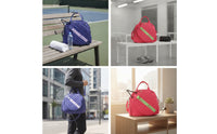 Quilted Tennis Tote Detachable Racket Bag with Shoulder Strap Structured Tennis Racket Bag Padded for Practice, Commuting