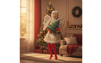 Gingerbread Angel Costume Festive Gingerbread Costume with Appendages Enjoyable Attire for Entertainers, Holiday Photos