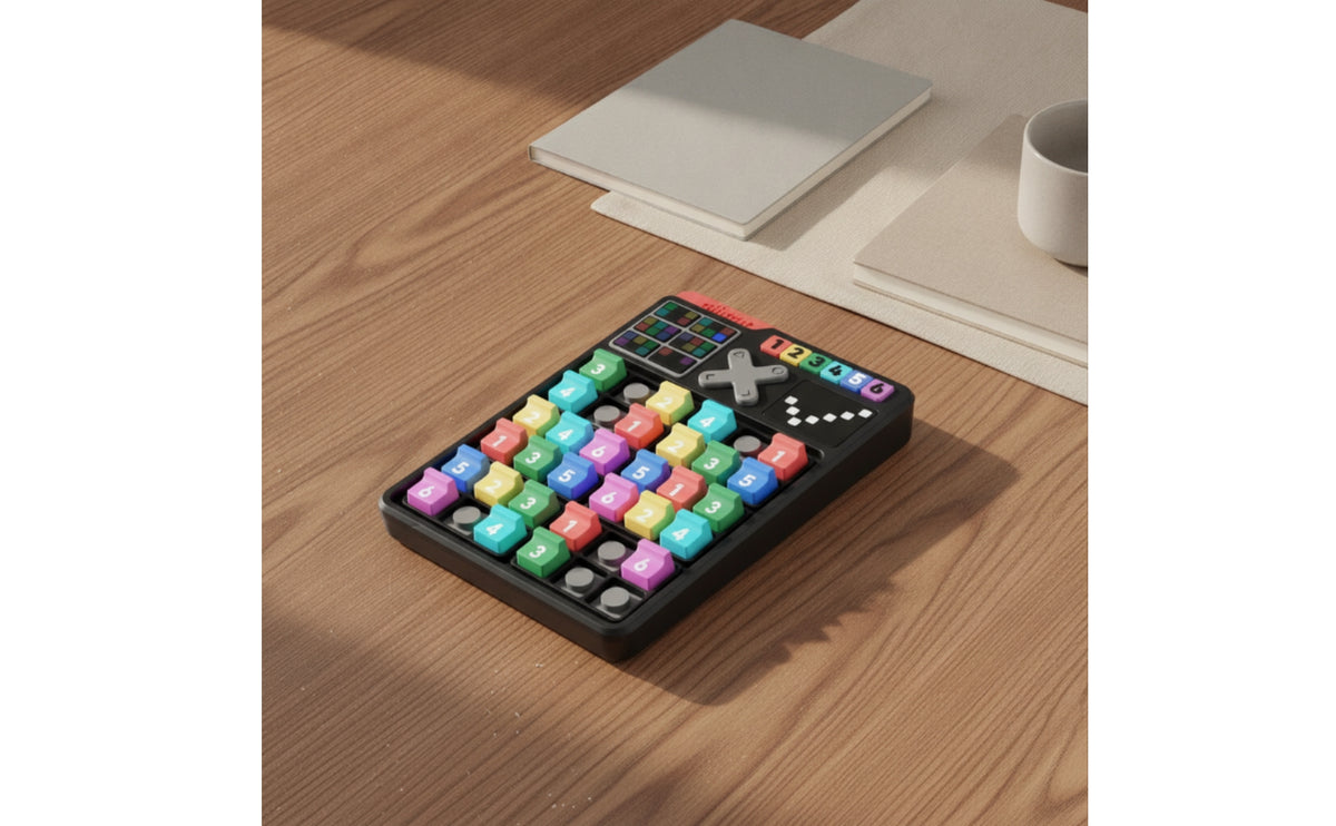 Brain Teaser Sudoku Puzzle Board with Tiles Smart Sudoku Board Game Educational Toy Portable for Adults, Kids, Home