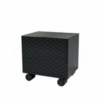 Vintage Inspired Bedside Storage Unit stylish design Wavy Front Cabinet adaptable Use Nightstand sturdy Construction for Homeowners, Apartment Dwellers, Adults, Bedroom, Entryway, Living Room, Hallway