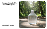 Frosted Water Replenishment Container Wide opening  Compass Water Bottle for Outdoors
