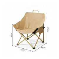 Sturdy Moon Chair Lightweight Portable Camping Chair Deep Seat Outdoor Seating Padded for Fishing, Picnic