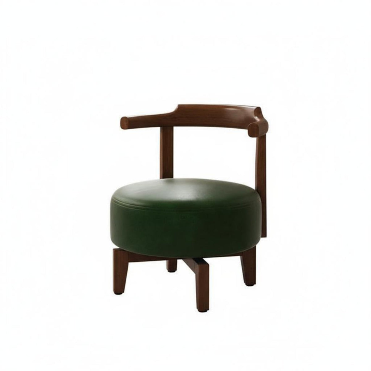 Soft Padded Seat Round rotating Stool with Backrest Luxuriously Cushioned Padding focus Chair space-saving Size Lounge Seating Easy Assembly for Adults, home-dwellers, Readers, Living Room, Bedroom, Vanity Area, Home Office