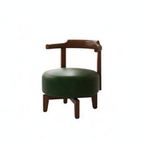 Soft Padded Seat Round rotating Stool with Backrest Luxuriously Cushioned Padding focus Chair space-saving Size Lounge Seating Easy Assembly for Adults, home-dwellers, Readers, Living Room, Bedroom, Vanity Area, Home Office