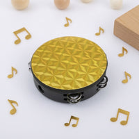 Tambourine Handheld Tambourine with Metal Jingling Discs Wooden Hand Drum for Kids, Young Children, Music Lessons, Classroom