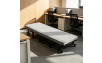 Foldable Rest Bed Upholstered Adjustable Head Cot Tubulars  Frame Rest Furniture for Office