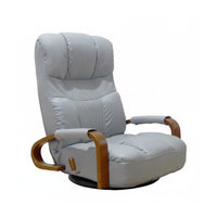 Foldable Design Swivel Recliner Floor Chair with Armrests Japanese Design Adjustable Swivel Armchair Padded Cushion Lounge Seat Thick Padding for Students, Readers, Tatami Room, Bedroom, Home Office, Reading Nook