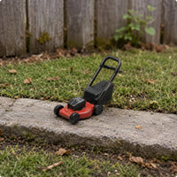 Mini Yard Trimmer Model Four Wheels Yard Trimmer Model Simulated Shape Miniature Decor for Diorama