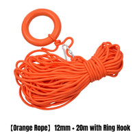 Buoyant Assistance Rope with Hook Lightweight Buoyant Rope with Hook Flotation cord for Rescuers, Boaters, Boating