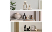 3 Pieces Resin Family Figurines Sculptural Decorative Highlight Sculpture Contemporary Abstract Figurines for Art Lovers, Bookshelf, Tabletop