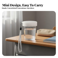 Mini Portable Cup Cute Design Handheld Water Cup Compact Size Small Tumbler with Lanyard for Students, Children, School, Office, Outdoor
