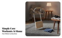 Easy to Stow Sit-up Assistant Portable Abdominal Crunch Equipment Compact and Lightweight Sit up Assistant Bar Comfortable Padding for Home Exercisers, Beginners, Adults, Living Room, Gym, Travel, Office