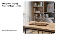Acrylic Display Case High Clearness Clear Display Box with Wooden Base Stable and Modular Brick Model Case for Hobbyists, Home Decor, Office