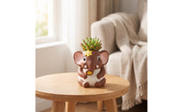 Elephant Planter Cute Planter Figurine Cartoon Pot Hug for Collectors, Desk