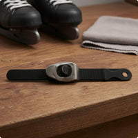 Black Skate Buckle Strap Silver Electroplated Inline Skate Buckle Replacement Ribbed Nylon Fastening Strap Round Mounting Hole