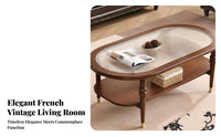 Retro design Glass Top Coffee Table centurycentury-era modern Design Glass Top Table with Drawers Minimalist Aesthetic Living Room Furniture Sturdy Construction for Apartment Dwellers, Homeowners, Families, Lounge Area, Home Office