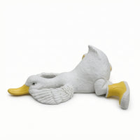 Duck Statue with Boots Playful Duck Sculpture with Rain Boots Weather-Resistant