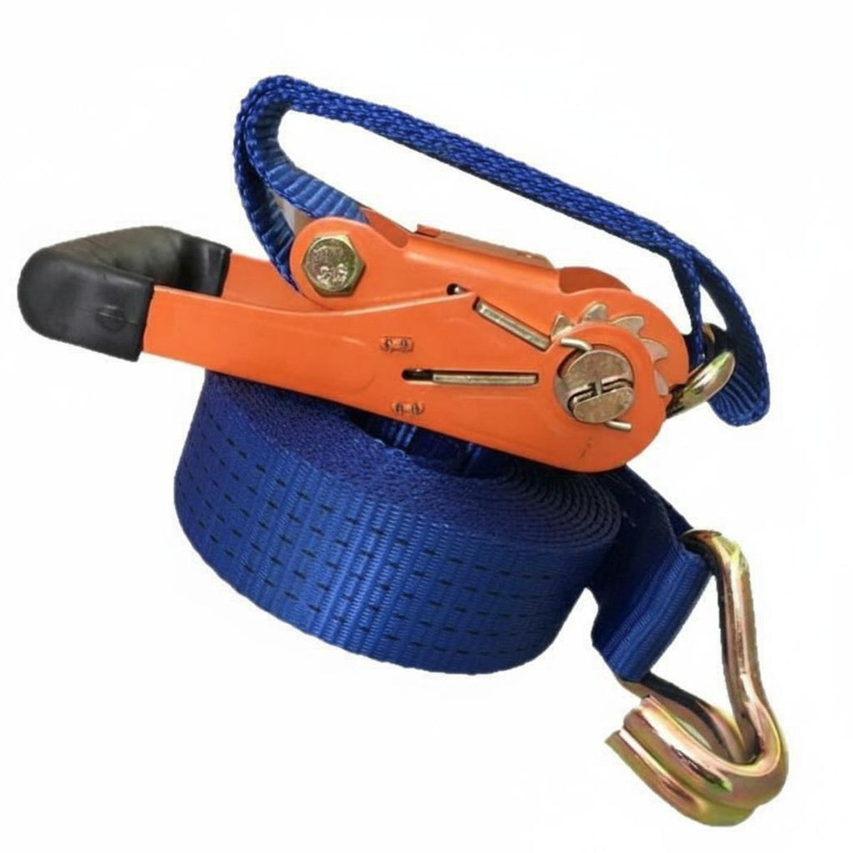 High Break Strength Cargo Strap with Double J Hooks Wear-Resistant Heavy Duty Ratchet Strap Long-Lasting for Movers, Trailers, Warehouses