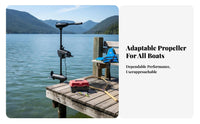 Electric Trolling Engine Quiet Functioning Boat Engine Saltwater & Freshwater Ready Debris-Resistant Propeller for Anglers