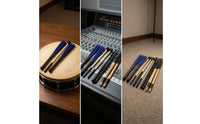 Drumsticks and Brushes Set wooden Drumstick and Mallet Set Non-Slip Drum Brushes with Nylon Wire for Students, Live Performance
