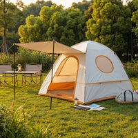 Easy Setup Inflatable Tent with Awning Spacious Inflate Tent Waterproof Portable for Campers, Families, Camping, Outdoor