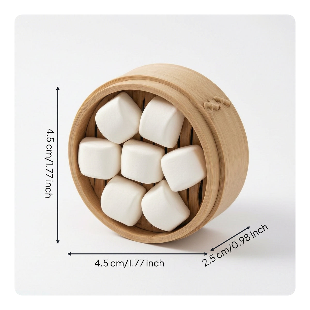 Giftable Bamboo Steamer Fastener Cute Dumpling Steamer Fastener Decorative for Collectors, Kitchen