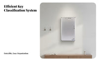 Lockable Design Wall-Mounted Key Cabinet Heavy-Duty Construction Wall-Mounted Key Lockbox Numbered Hooks Security Equipment Scratch-Resistant Finish for Property Managers, Authentic Estate Agents, Car Dealership, Apartment Complex, School