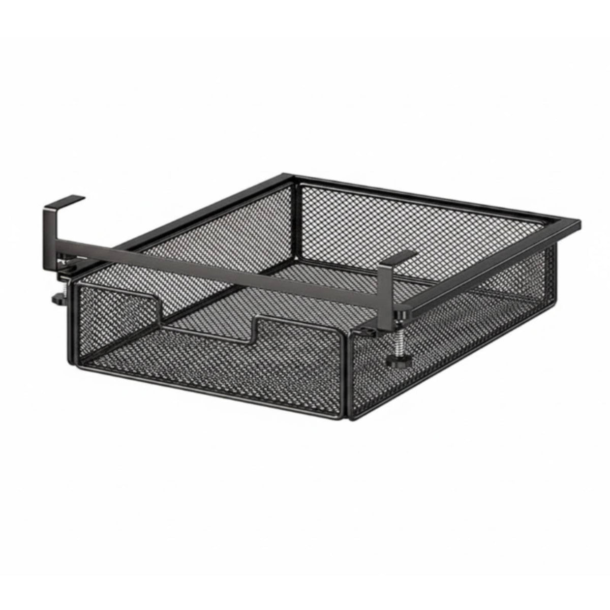No Drilling Required Under Bed Slide-out Drawer Easy Installation Punch-without Drilling Under Bed Rack Rust-Resistant Clamp-on Desk Drawer Heavy Duty for Students