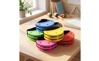 6 Pieces Foot Tambourine Hands Foot Percussion Double-Row Percussion Instrument for Guitarists, Music Students, Live Performance, Acoustic Gigs